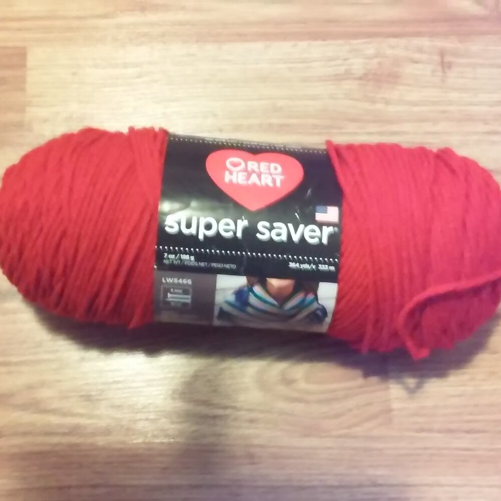 Yarn  Red Heart 1 Skein Cherry Red